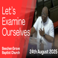 Let's Examine Ourselves